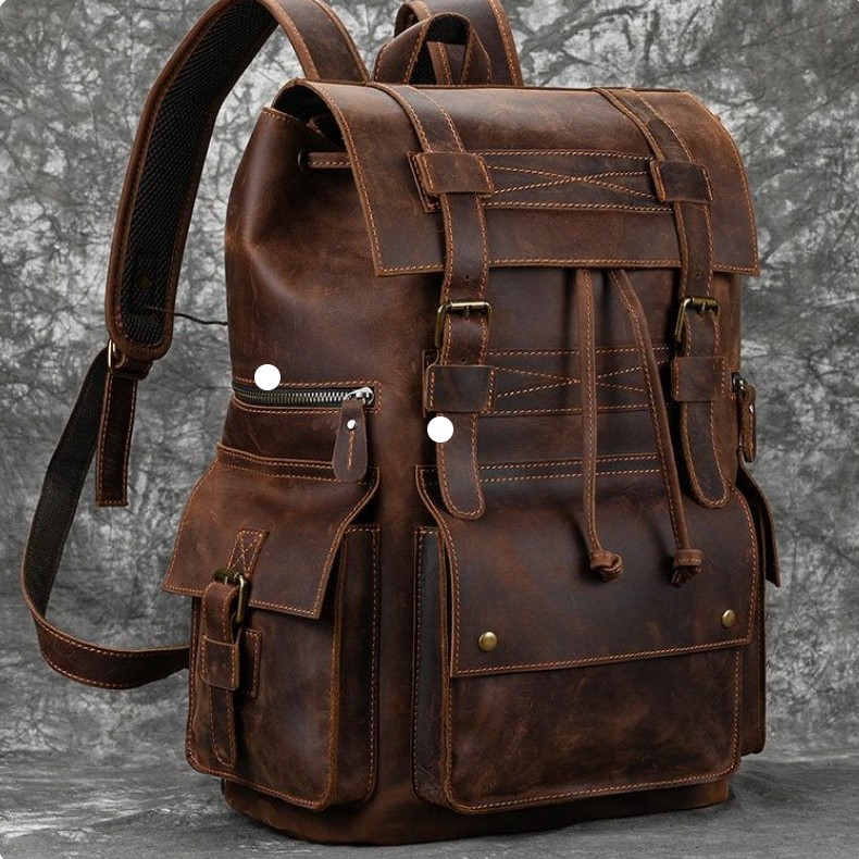 leather work backpack