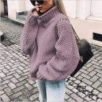 Women’s High Collar Sweater Plus Size